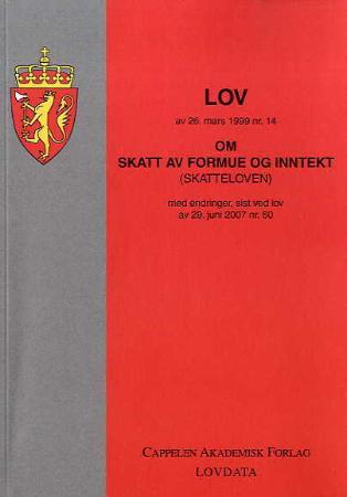 "Lov om skatt av formue og inntekt (skatteloven) av 26. mars 1999 nr. 14"