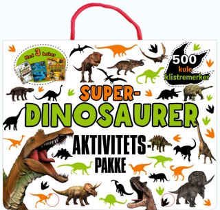 Superdinosaurer - veske med 3 aktivitetsbøker og 500 klistremerker