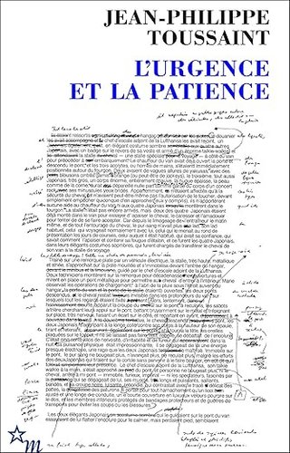 "L’urgence et la patience" av Jean-Philippe Toussaint