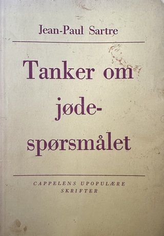 "Tanker om jødespørsmålet" av Jean-Paul Sartre