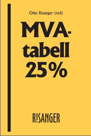 "MVA-tabell 25% - hvor mye skal plusses på i moms?" av Otto Risanger
