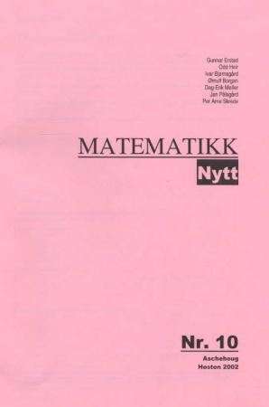 Matematikknytt nr. 10 - høsten 2002
