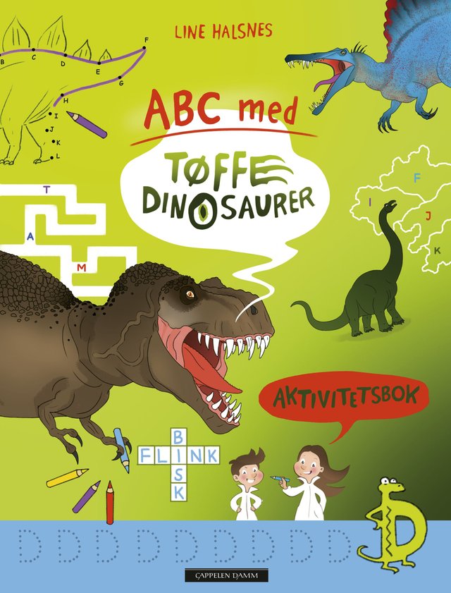 "ABC med tøffe dinosaurer" av Line Halsnes