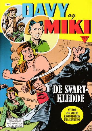 "Davy og Miki - Bok 18 Davy Crocket - De svartkledde - Den engelske patrioten - Kaptein Miki - Jernskjeggs siste kamp - En bønn om hjelp" av Guiseppe Casarotti