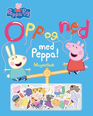 Opp og ned med Peppa - magnetbok