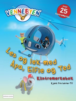 Les og lek med Apa, Elfie og Ted - klistremerkebok