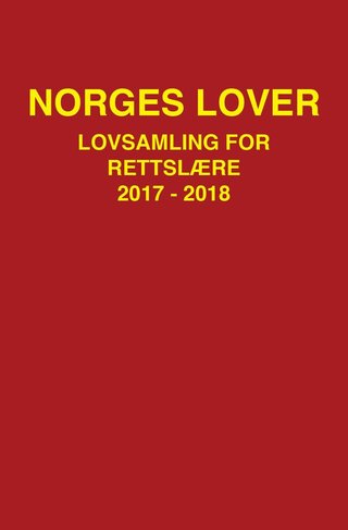 Norges lover - lovsamling for rettslære 2017-2018