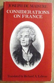 "Considerations on France" av Joseph de Maistre
