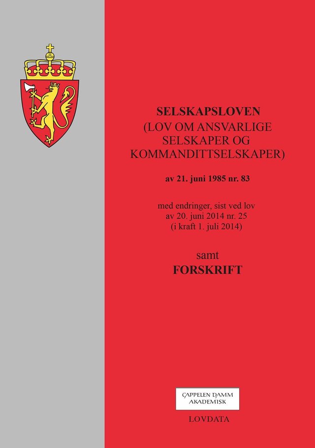 "Selskapsloven - (lov om ansvarlige selskaper og kommandittselskaper) av 21. juni 1985 nr. 83" av Norge