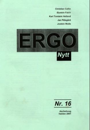Ergonytt nr. 16 - høsten 2001