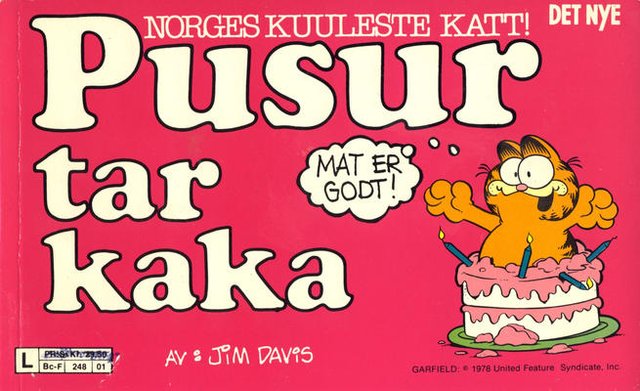 "Pusur tar kaka" av Jim Davis