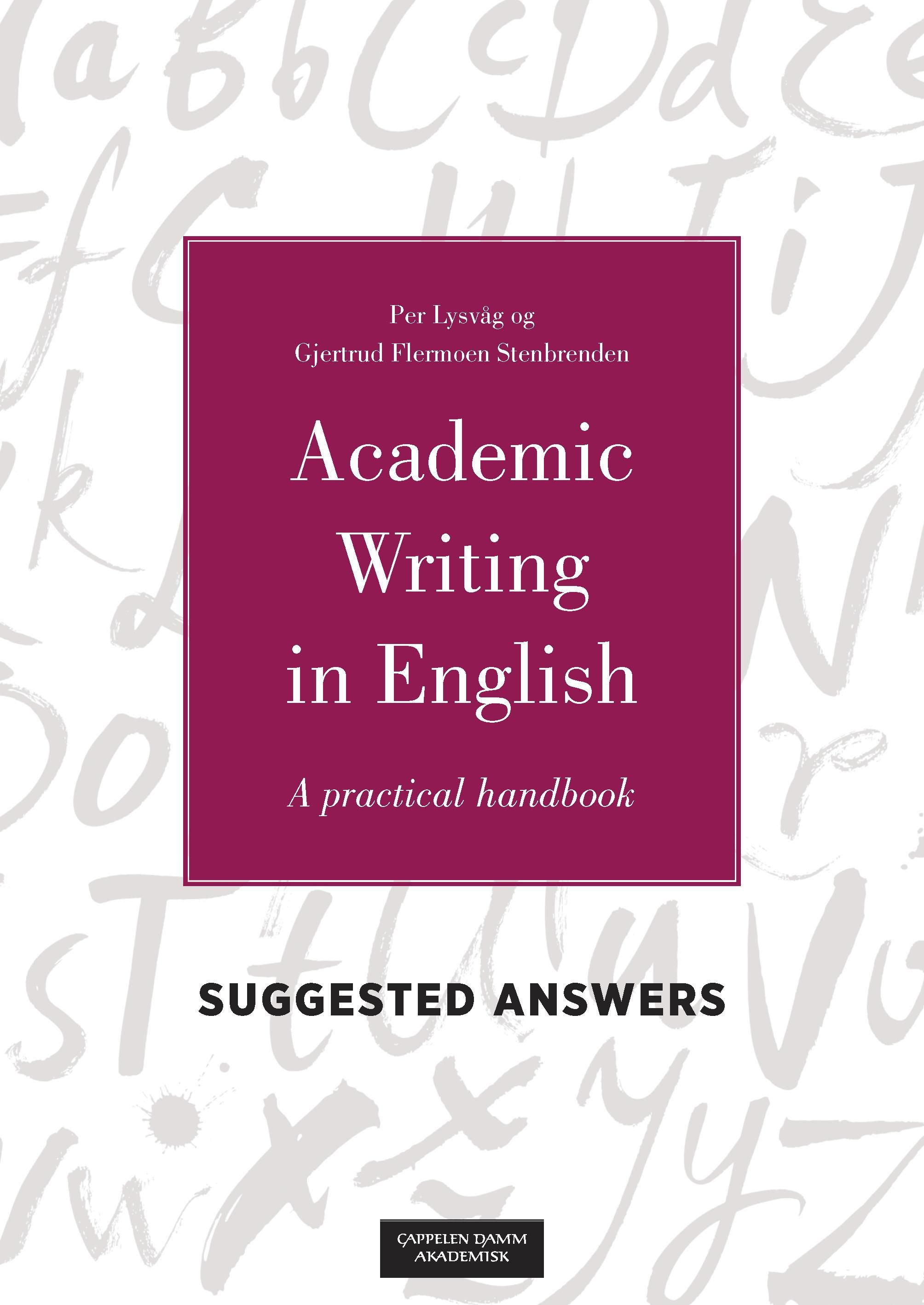 "Academic writing in english suggested answers" av Per Lysvåg