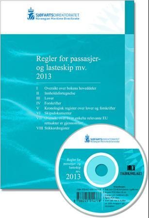 "Regler for passasjer og lasteskip m.v. 2013 - bok og CD-ROM" av Sjøfartsdirektoratet