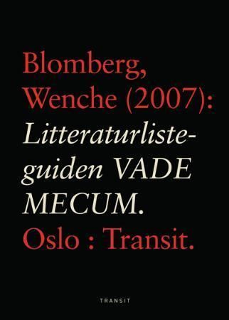 "Litteraturlisteguiden Vade mecum" av Wenche Blomberg