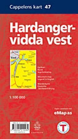 "Hardangervidda vest - fjellkart = mountain map = Wanderkarte" av Den norske turistforening