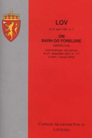 "Lov om barn og foreldre (barnelova) av 8. april 1981 nr. 7 - med endringer, sist ved lov av 7. april 2006 nr. 6" av Norge