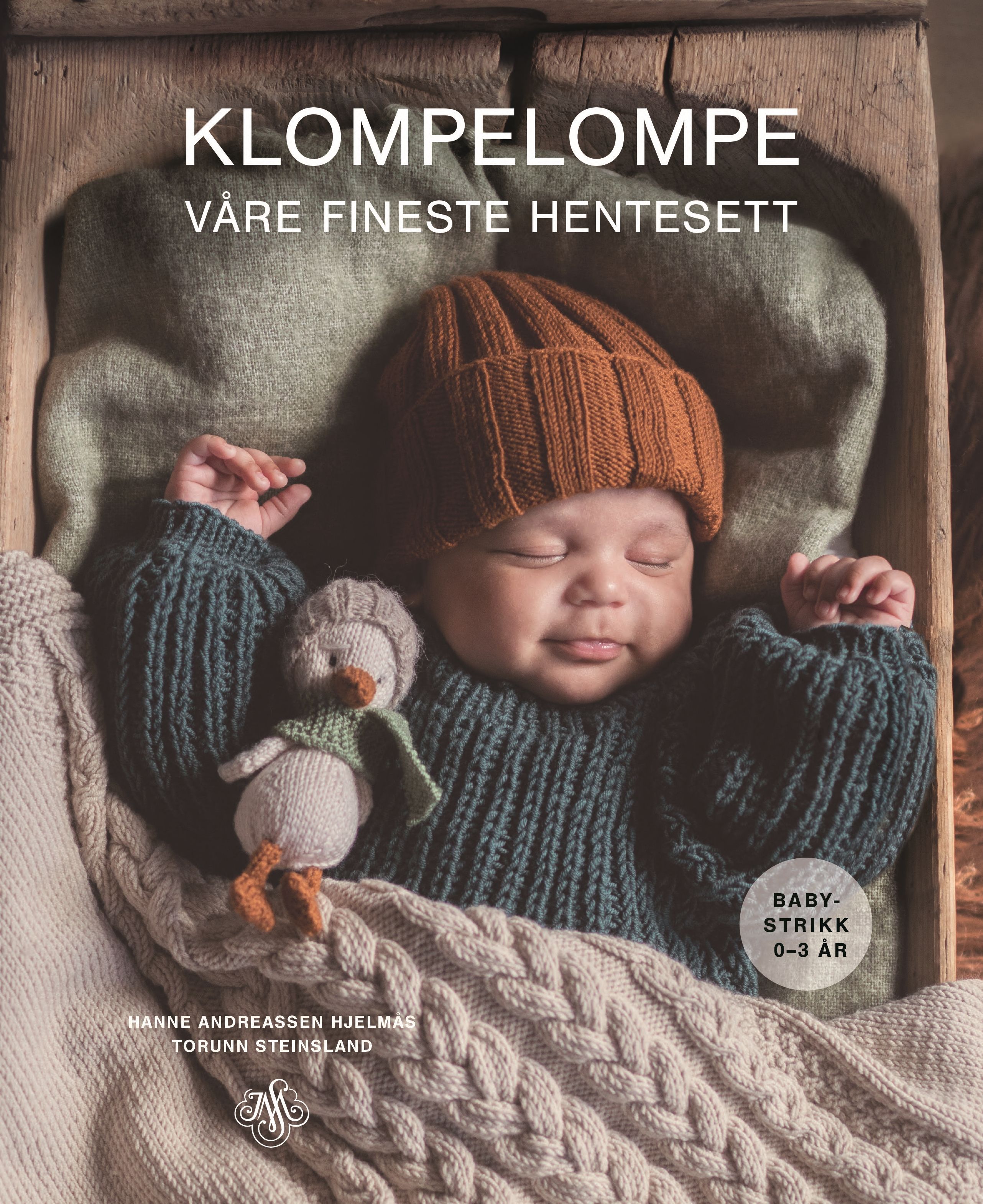 "Klompelompe - våre fineste hentesett : babystrikk 0-3 år" av Hanne Andreassen Hjelmås