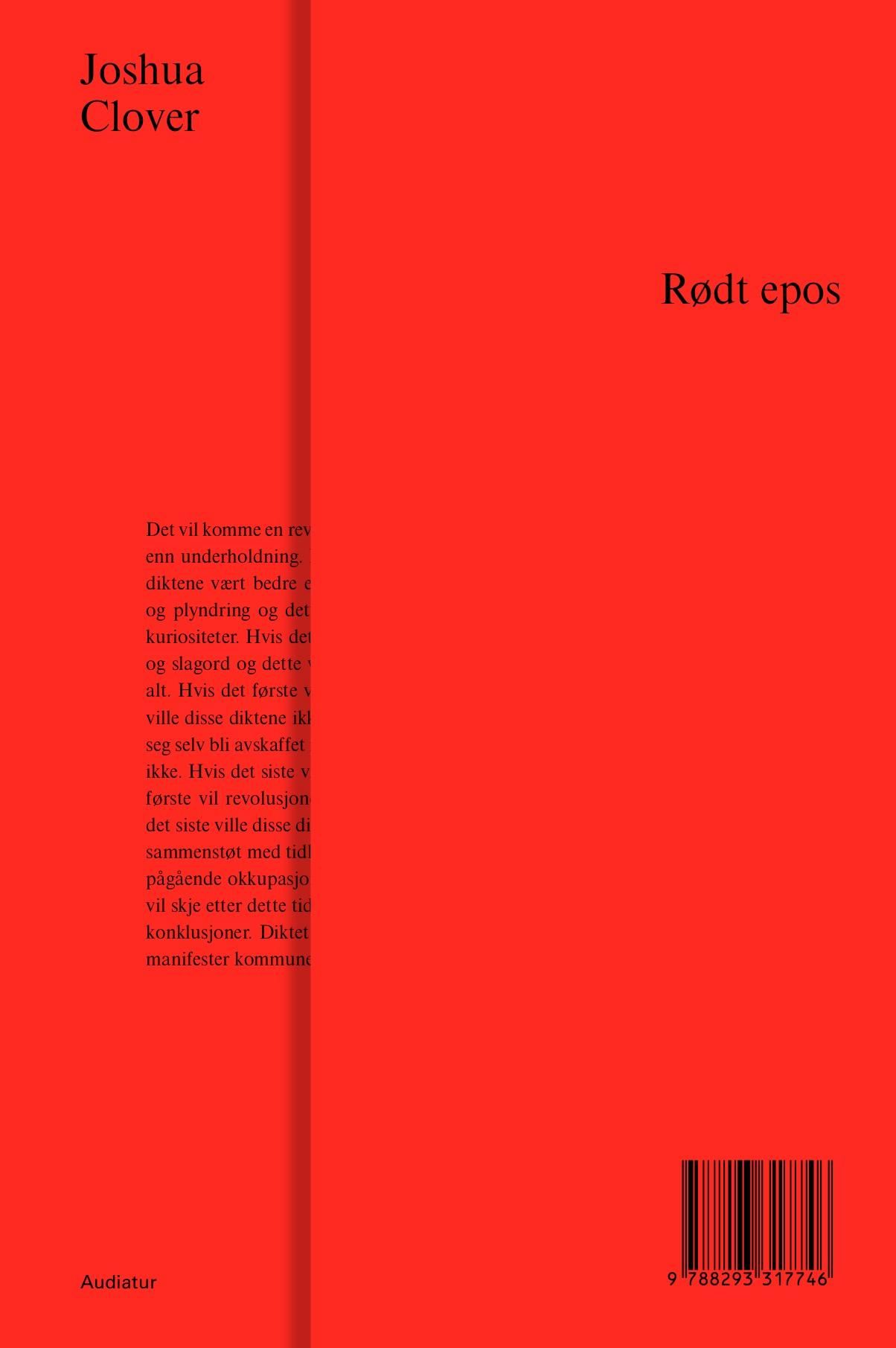 "Rødt epos" av Joshua Clover