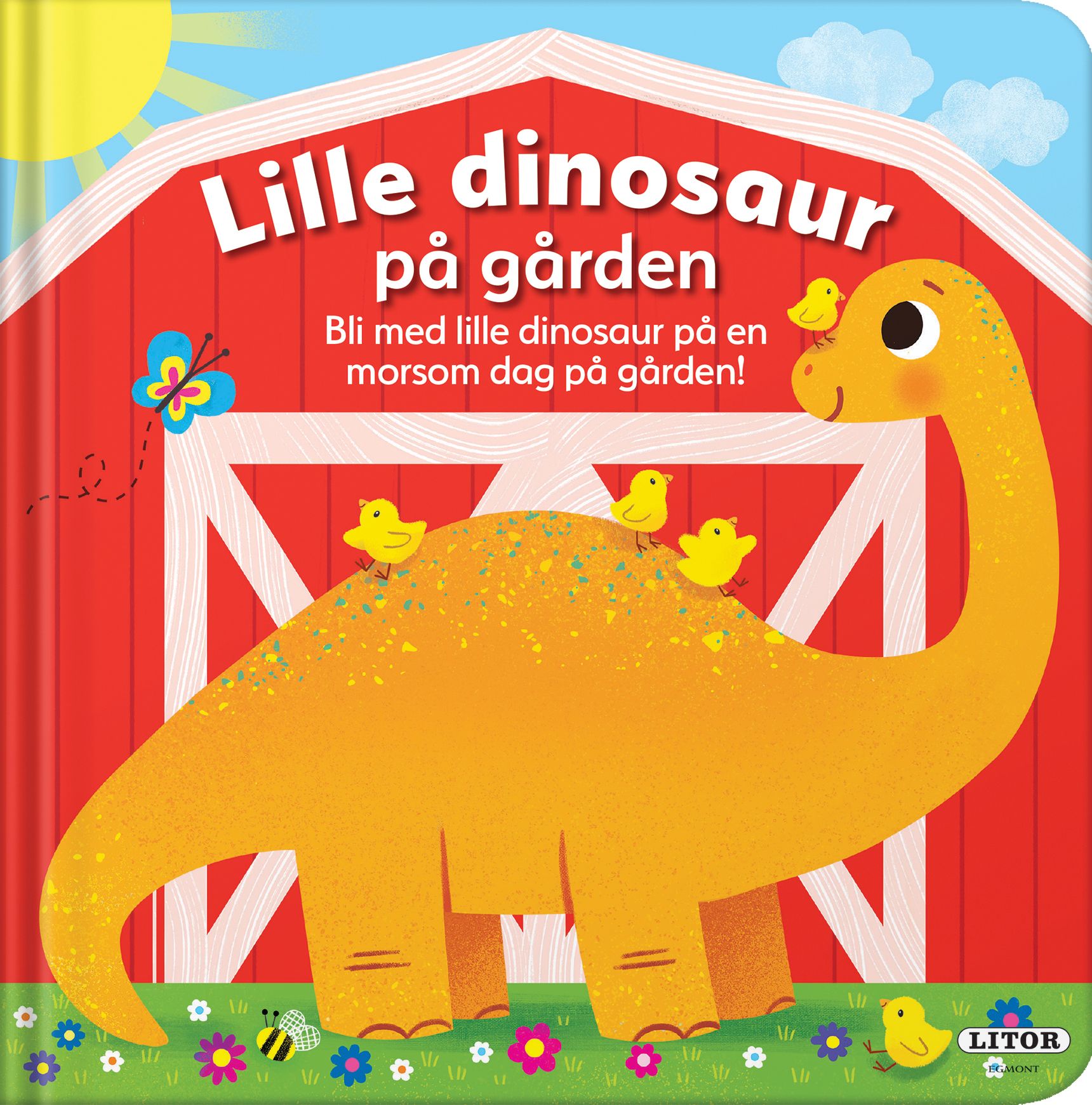 "Lille dinosaur på gården - bli med lille dinosaur på en morsom dag på gården!" av Andrea Mills