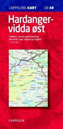 "Hardangervidda øst - fjellkart = mountain map" 